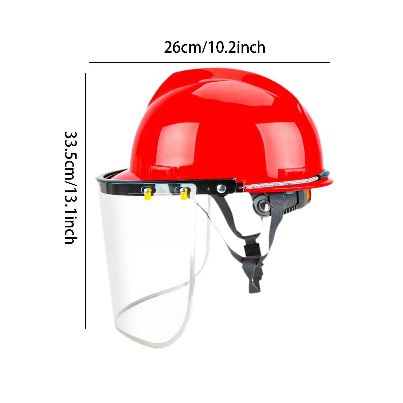 Casco de motosierra con protección facial, práctica cubierta protectora facial, casco duro para jardín, corte de césped, arborist, trabajo de patio forestal