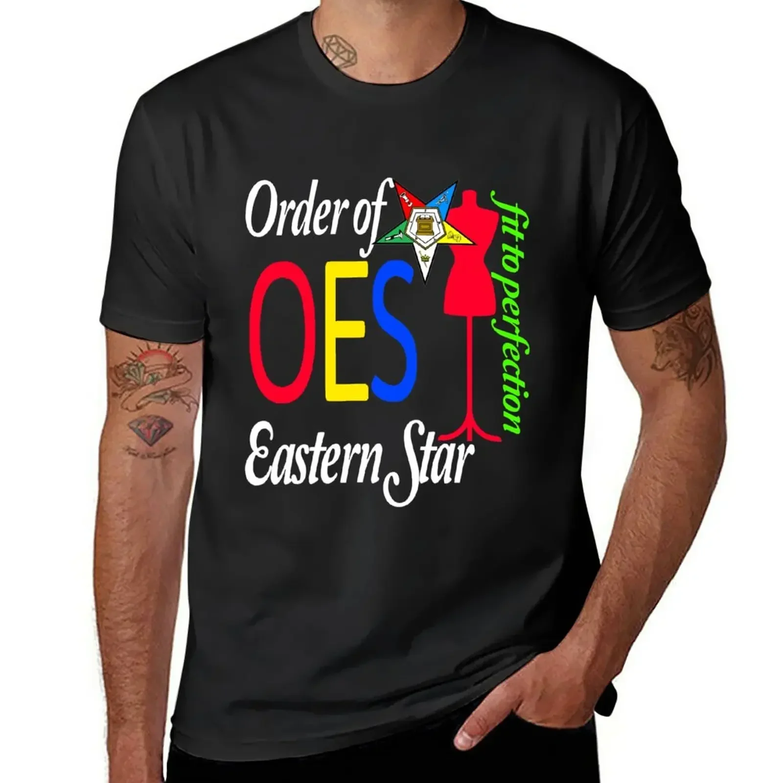 summer clothes mens graphic t-shirts funny New OES Style Order Of The Eastern Star Logo Sistar Fit To Perfection T-Shirt