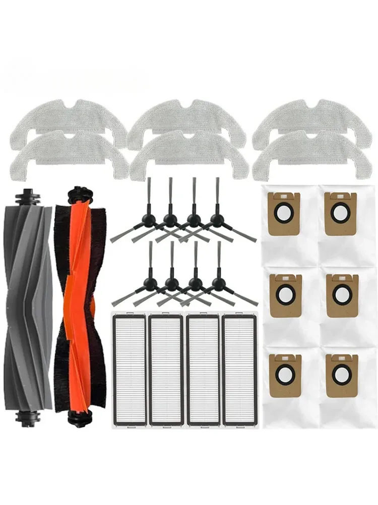 Pièces de rechange pour aspirateur Robot Dreame Bot D10s Plus D9 Plus, brosses latérales principales, tissus de vadrouille, filtres HEPA, sacs à poussière, accessoires