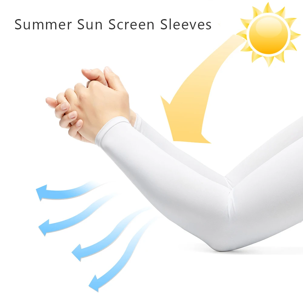 Arm Sleeves Summer Sun UV Protection Ice Cool Cycling Running Fishing Climbing Driving for Men Women Arm Cover for Men Women