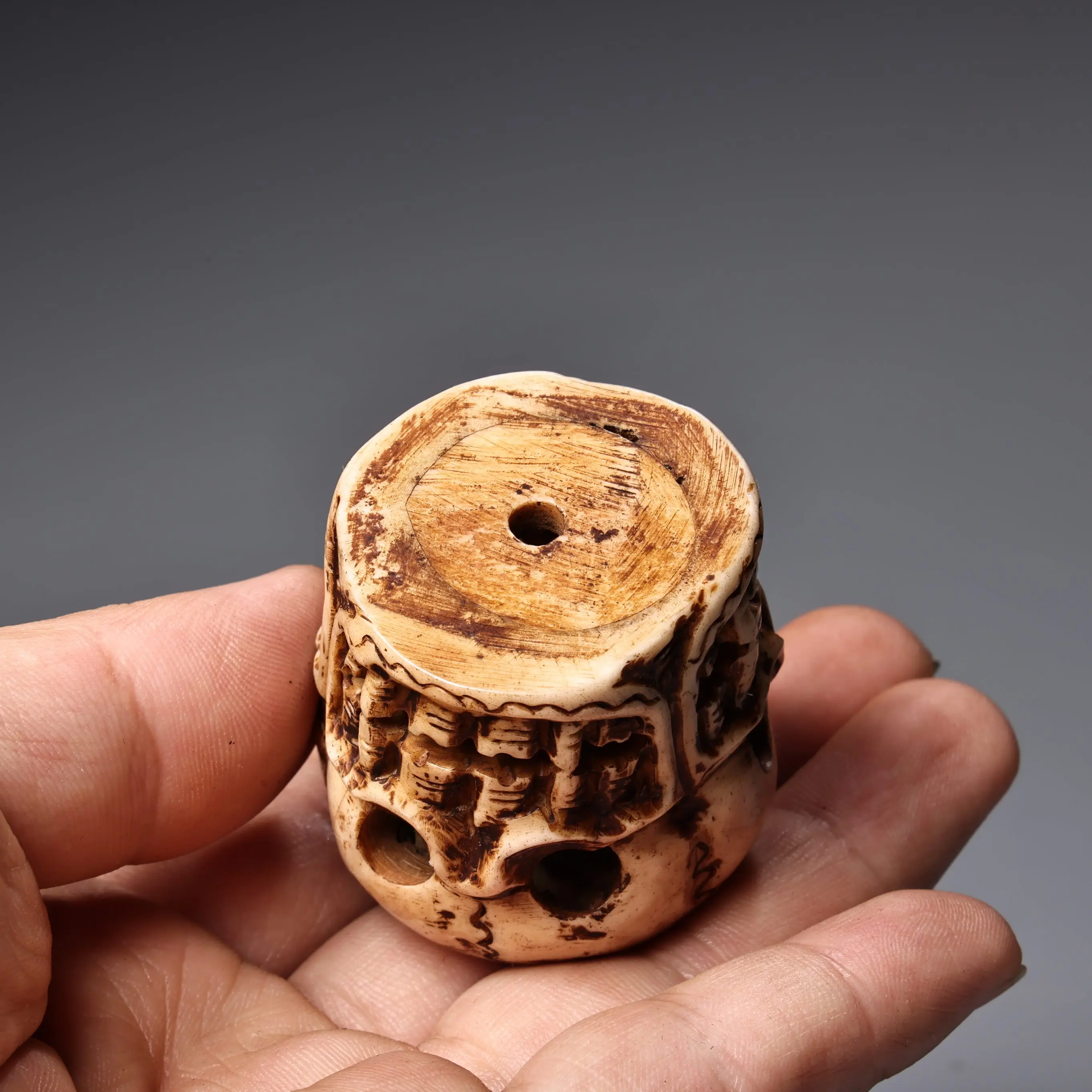 2-folk-collection-old-kapala-cinnabar-gabbra-skull-skeleton-leader-amulet-dharam-worship-hall-town-house-exorcism