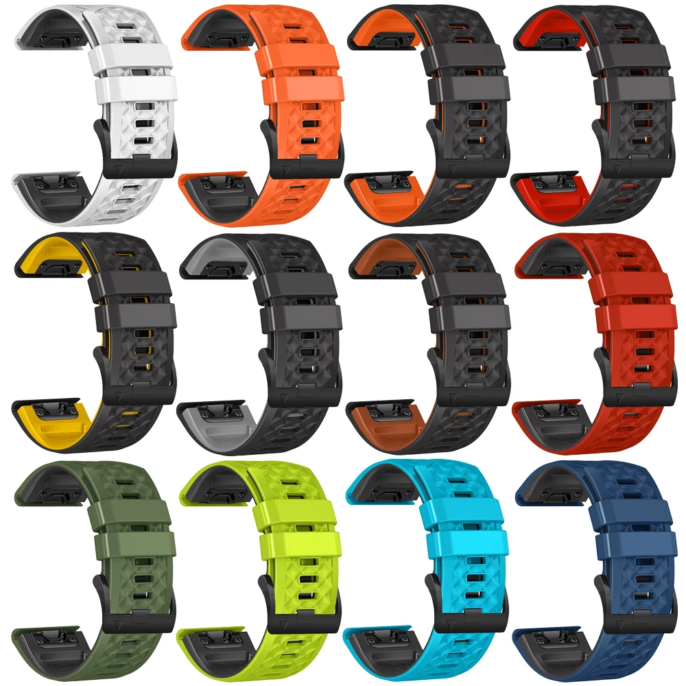 22 26MM Silicone QuickFit Watchband Strap For Garmin Fenix 8 E 7X 7 6X 6 5 5X Plus Epix Pro Gen 2 Smartwatch Wristband Bracelet