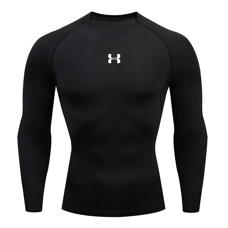 Men Running compression T-shirt Long sleeves Sport Tees Gym Fitness Sweatshirt Male Jogging Tracksuit Homme Athletic Shirt Tops