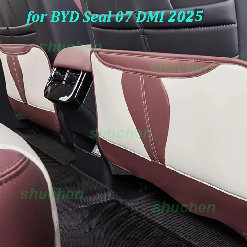 

Car Rear Row Anti-kick Cover for BYD Seal 07 DMI 2025 Seat Back Kick Leather Protective Cover Dirt-proof Interior Accessories