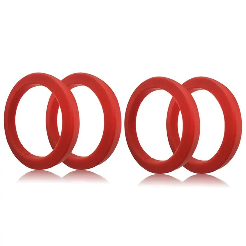 AEE8-4Pcs Grouphead Gasket 8Mm For E61 Espresso Coffee Machine - Red Silicone Ring Compatible For EXPOBAR E61/KEES/WEGA
