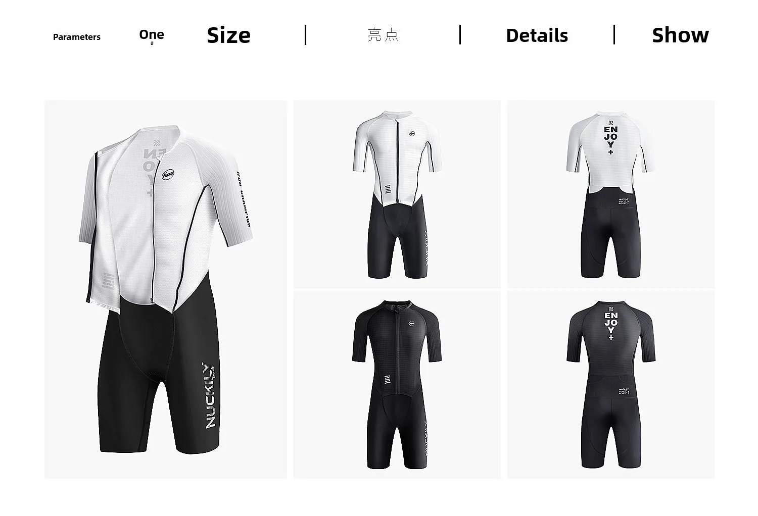 NUCKILY Herren Triathlon-Anzug Ironman Trisuit Ärmellos Radfahren Laufen Schwimmen Einteiliger Kompressionsanzug Schnelltrocknend Aero Rennanzug Pro – Detail 7