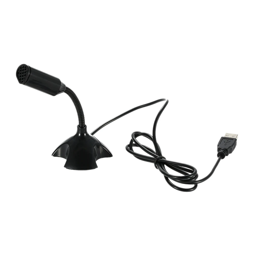 USB Desktop Microphone 360° Adjustable Microphone Support Voice Chatting Recording Mic for PC Laptop