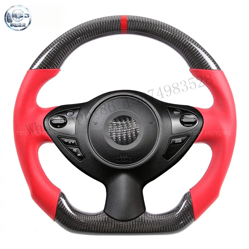 Suitable for Nissan 370z 2009-2021, carbon fiber LED display screen steering wheel, customizable