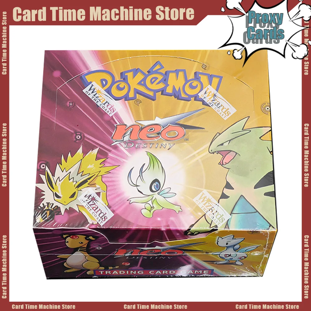 Boîte de boosters Pokémon Neo Destiny 1ère édition, cartes PTCG, cartes proxy, jeu de société, collection, pack booster anime, cartes PKM, jouets, cadeaux