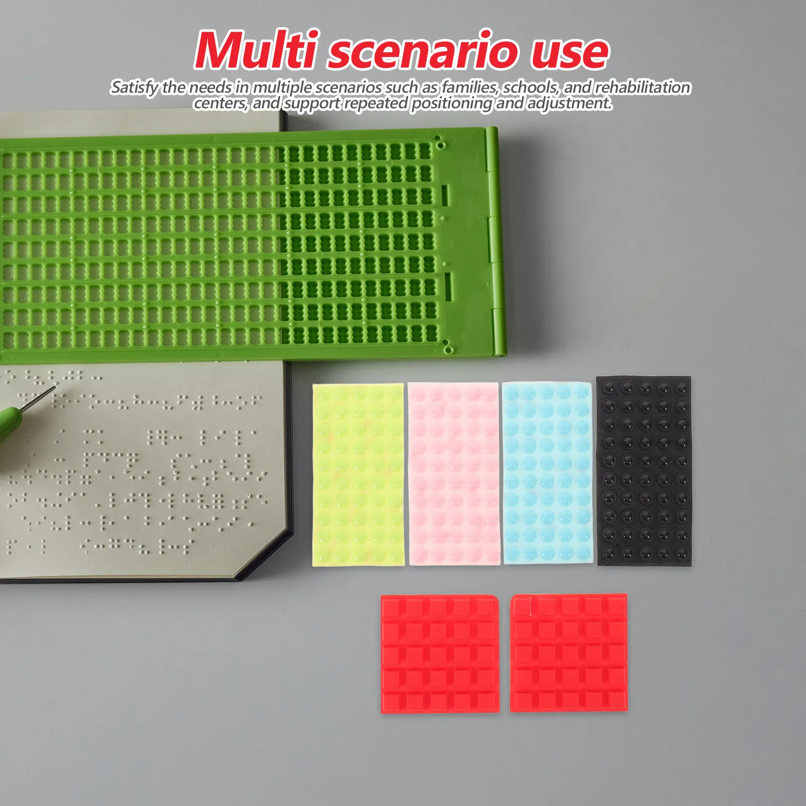 250Pcs Low Vision Assistive Braille Silicone Tactile Dots Self Adhesive Bump Stickers for Appliances Remotes Keyboards Visually