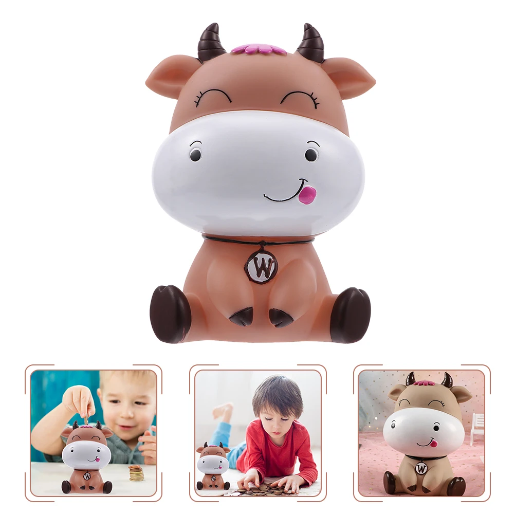 

1pc Coin Bank Kids Money Saving Desktop Decor Cartoon Piggy Bank Small Change Container Vinyl Saving Jar Home