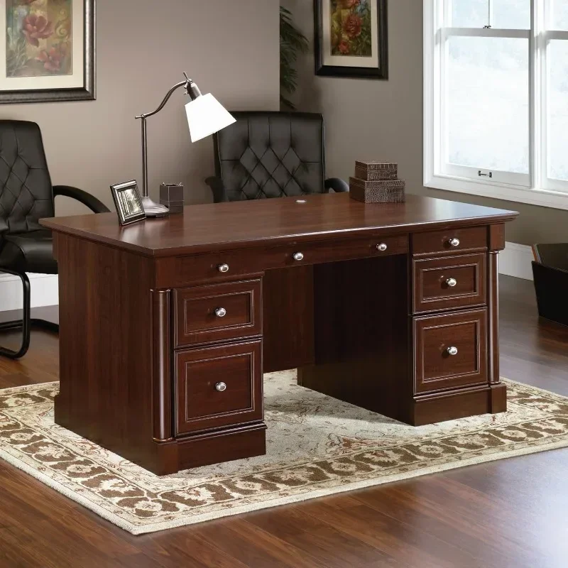 Sauder Executive Desk, Selected Cherry Wood Finish Escritorios Para Computadora  White Desk with Drawers