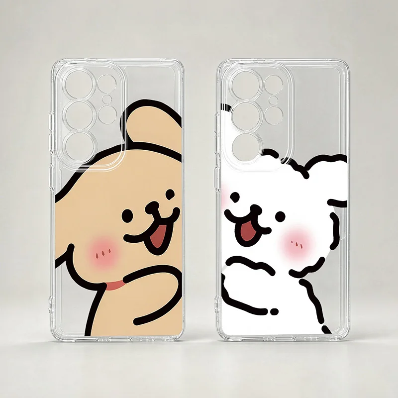 Couple Maltese Dog Phone Case For Samsung Galaxy S26 S23 S22 S21 S24 S25 Ultra Plus FE A16 A17 A36 A53 A55 A37 A57 5G Cover