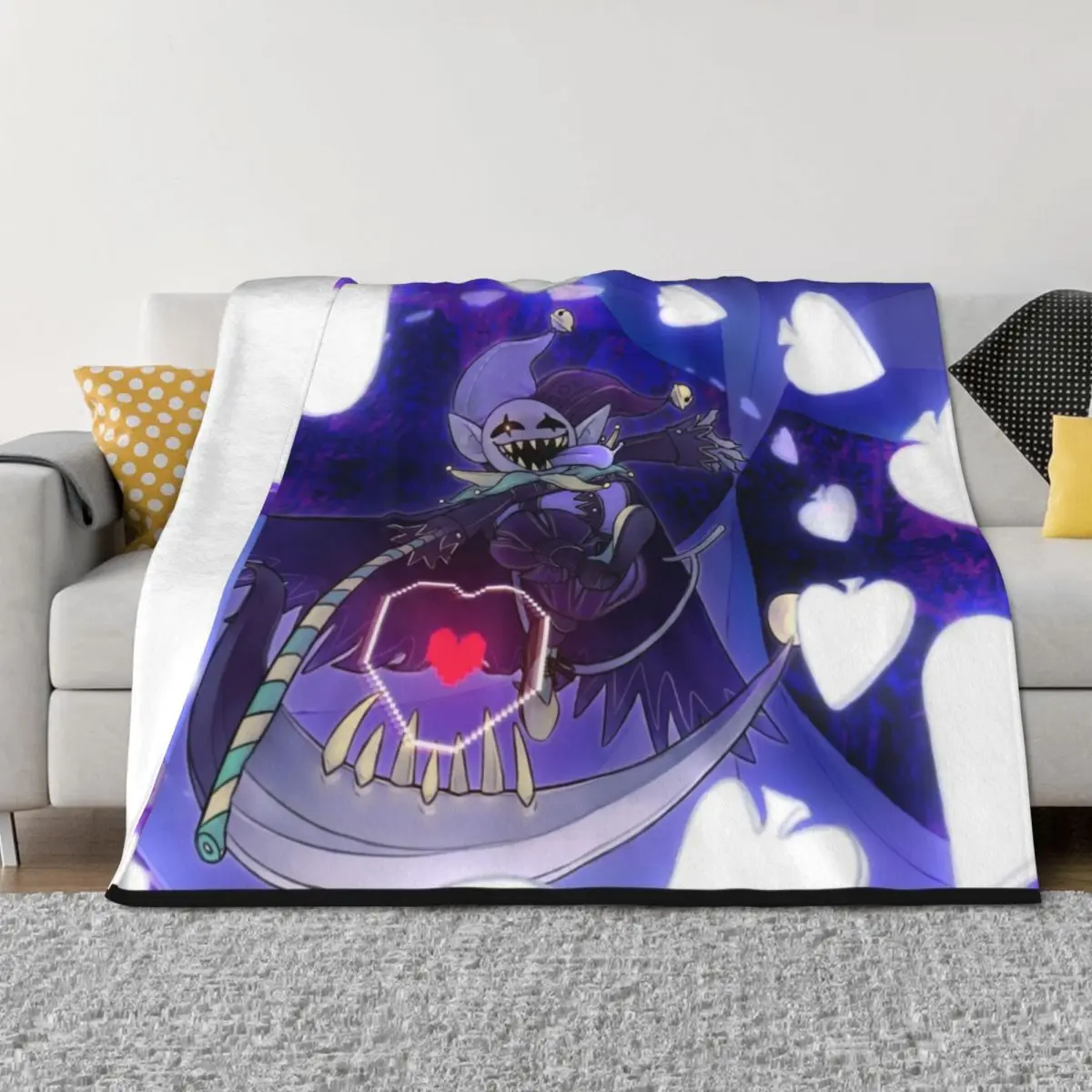 Deltarune - Jevil Throw Blanket Sofa Quilt Beautifuls Summer Summer Beddings Blankets