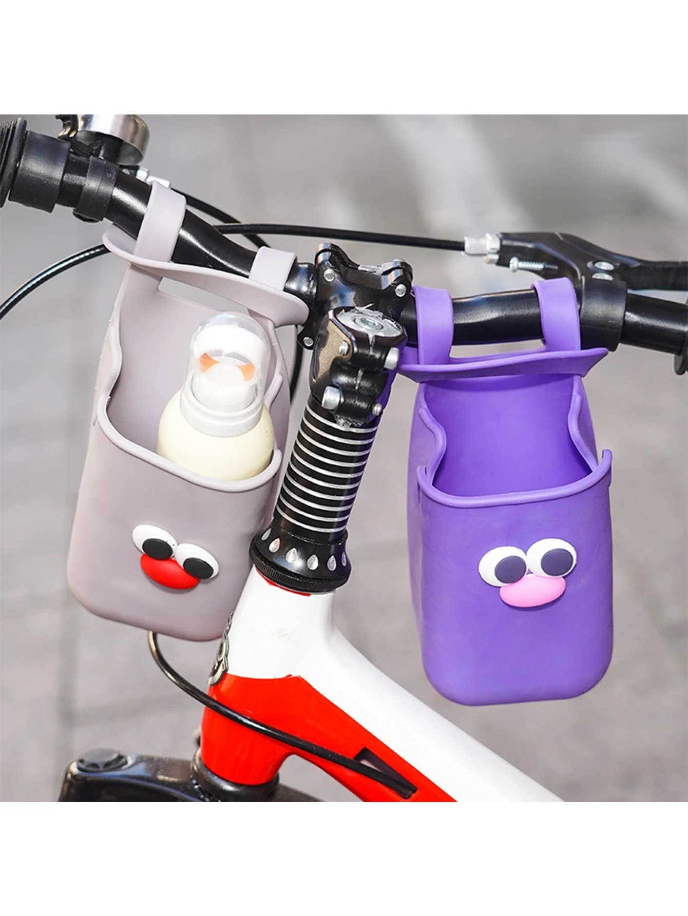 

1 Pcs Silicone Cup Holder Outdoor Portable Cart Bicycle Water Cup Holder Bathroom Cup Holder Children's Bike Storage Bag