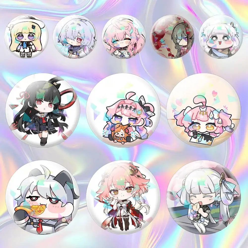 

Wuthering Waves WUWA Game CHIBI 75mm 44mm 25mm Brooch Backpack Hat Pins Accessories Toys Badge