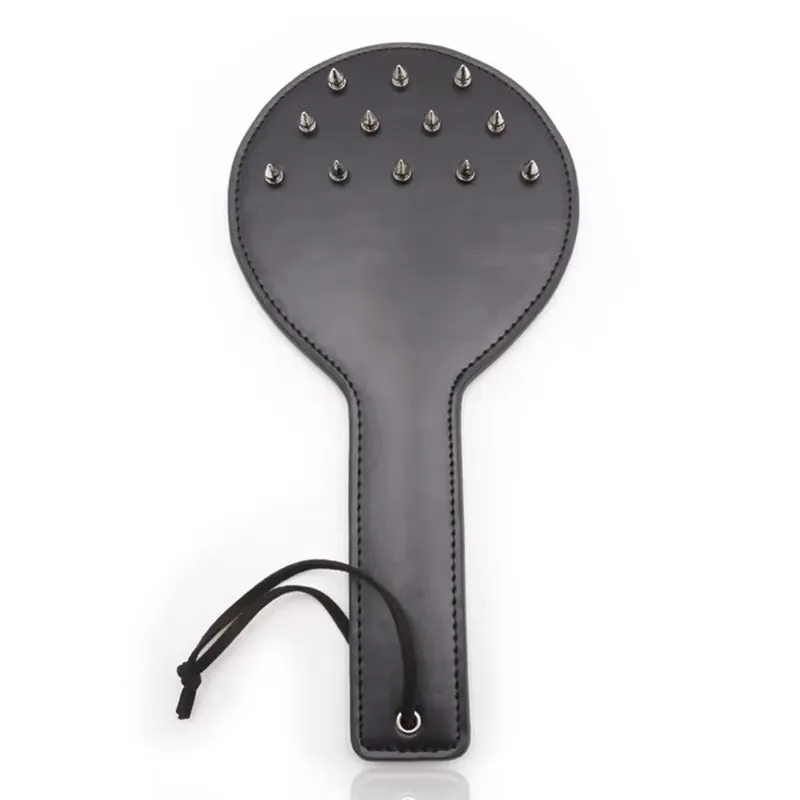 30 ซม.Punk เล็บ PU หนังแส้ขี่ม้า Crop ขี่ Spank Paddle Beat Submissive การฝึกอบรมเครื่องมือสําหรับม้า