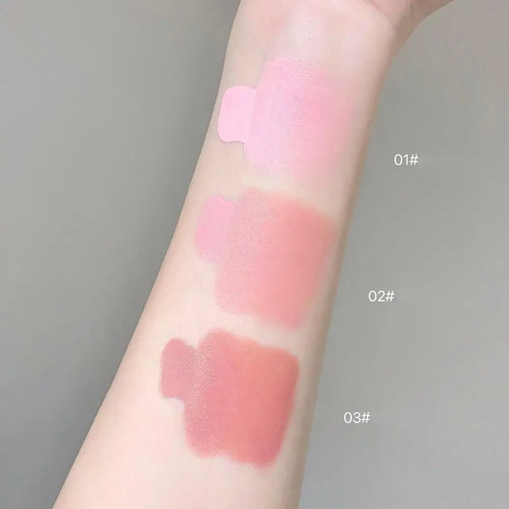 Vloeibare Blush Stick met sponstip, waterdichte, langdurige Blush Cream Verhelderend effect Lippen en wangen Make-up Huidvriendelijk