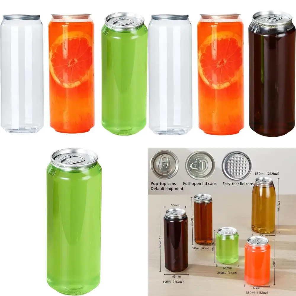 

100 одноразовых пластиковых стаканов с крышками — герметичные, бутылки для сока из ПЭТ объемом 16 унций, различные размеры