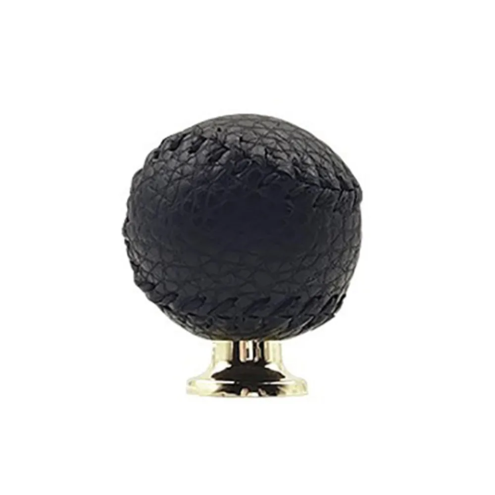 

Furniture Handle Baseball Shape Door Pulls Single Hole Spherical Drawer Knobs Leather Decoration Cabinet Door Handle Dresser