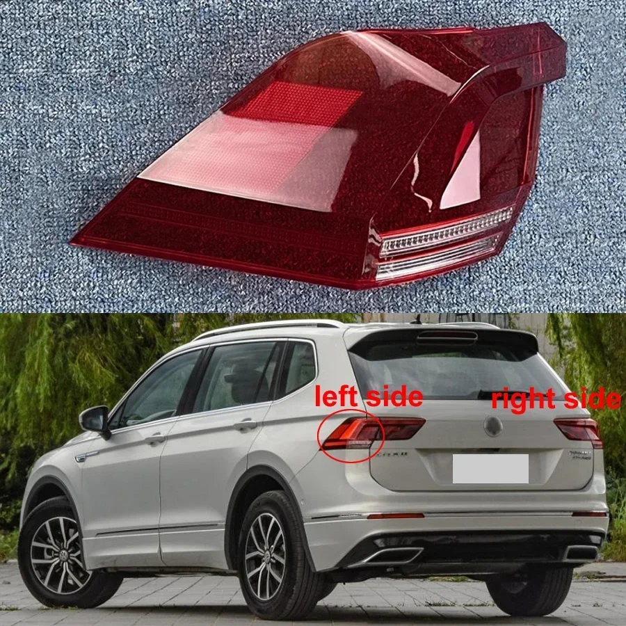 

For Volkswagen VW Tiguan L 2017-2021 High Configuration Rear Outer Taillight Shell Tail Lamp Cover Brake Lights Mask Plexiglass