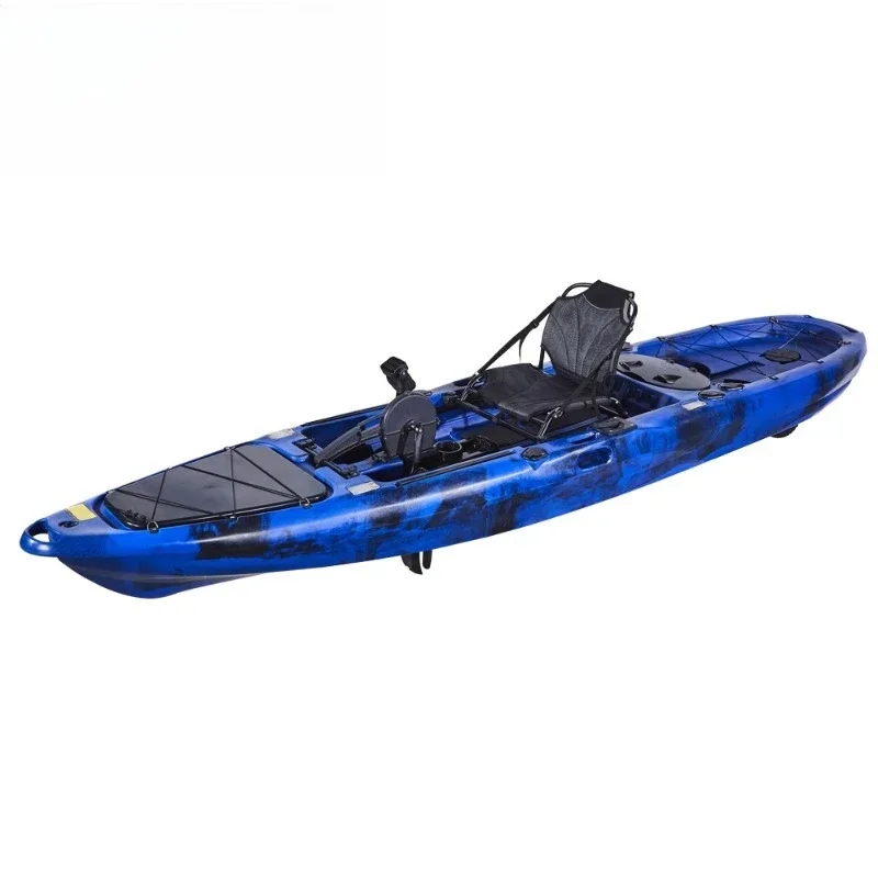 Rotomolded kayak, plastic pedal boat with wheels, single pedal boat Luya boat, fishing boat