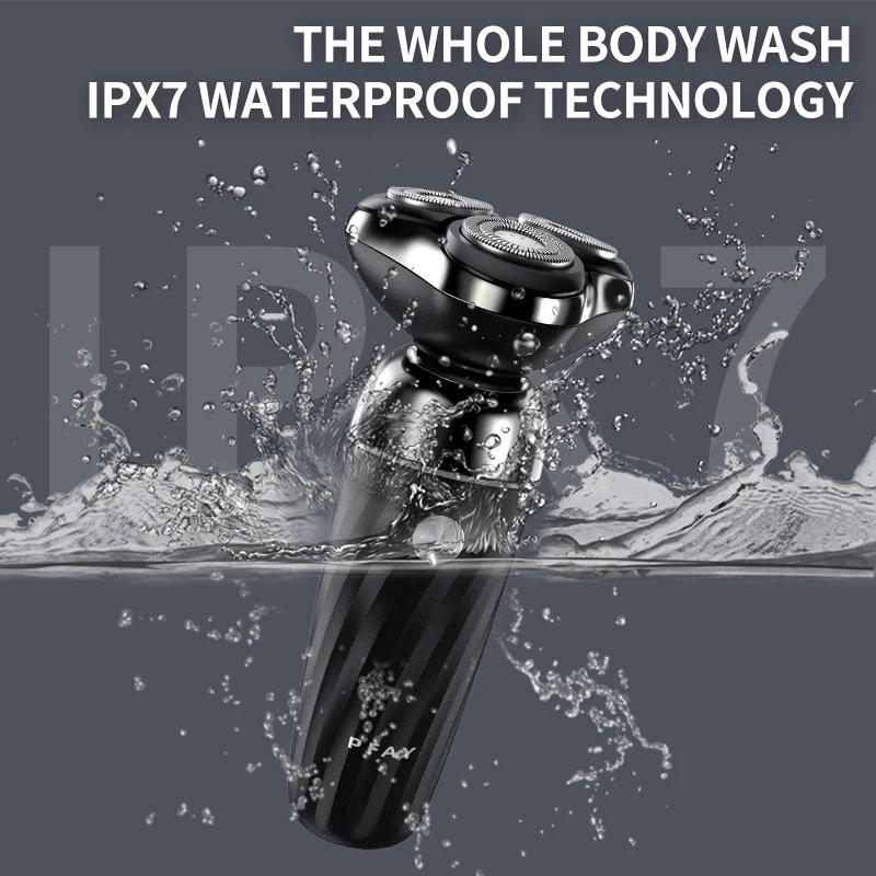 Электробритва PFAY PA568 Мужская водонепроницаемая IPX7, электрическая бритва с быстрой зарядкой от USB, машинка для бритья бороды для мужчин, триммер для волос