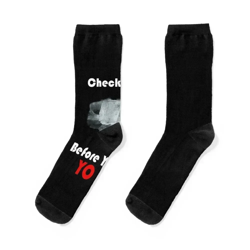 

ice cube check yo self Socks new in's christmas gifts luxury snow Women Socks Men's