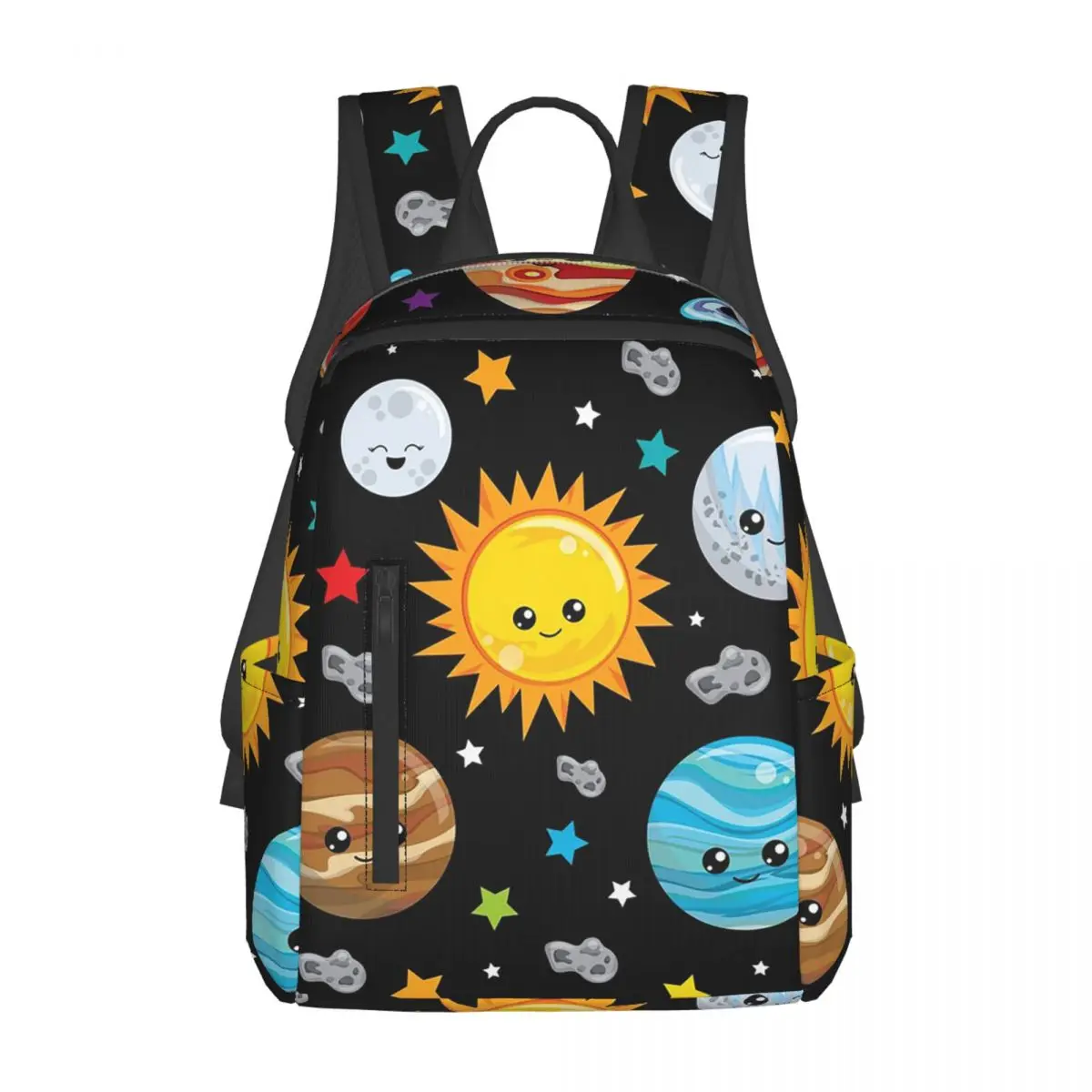 Kawaii Planets Cute Solar System Backpack Daypack Large Capacity Kids BookBag School Bag Shoulder Bags for Men Women