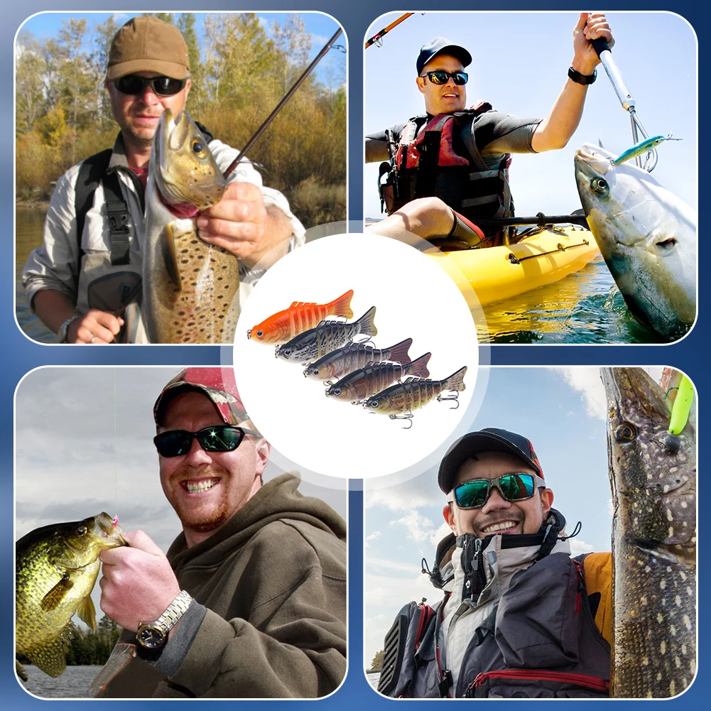 غرق Wobblers الصيد السحر 10 سنتيمتر 16 جرام متعددة صوتها سويم متعدد القسم الطعم الثابت ل بايك باس سمك السلمون المرقط #4