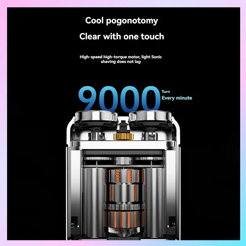 

ABRG-Портативная электробритва, дорожный триммер с цифровым дисплеем, электрическая бритва для бороды, инструмент для бритья, дорожная бритва