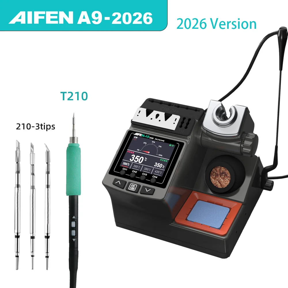 AIFEN A9-2026 Soldeerstation 180W Power Compatibel T210 T115 T245 Ijzeren Handvat voor Telefoon Moederbord PCB Chip Lassen reparatie