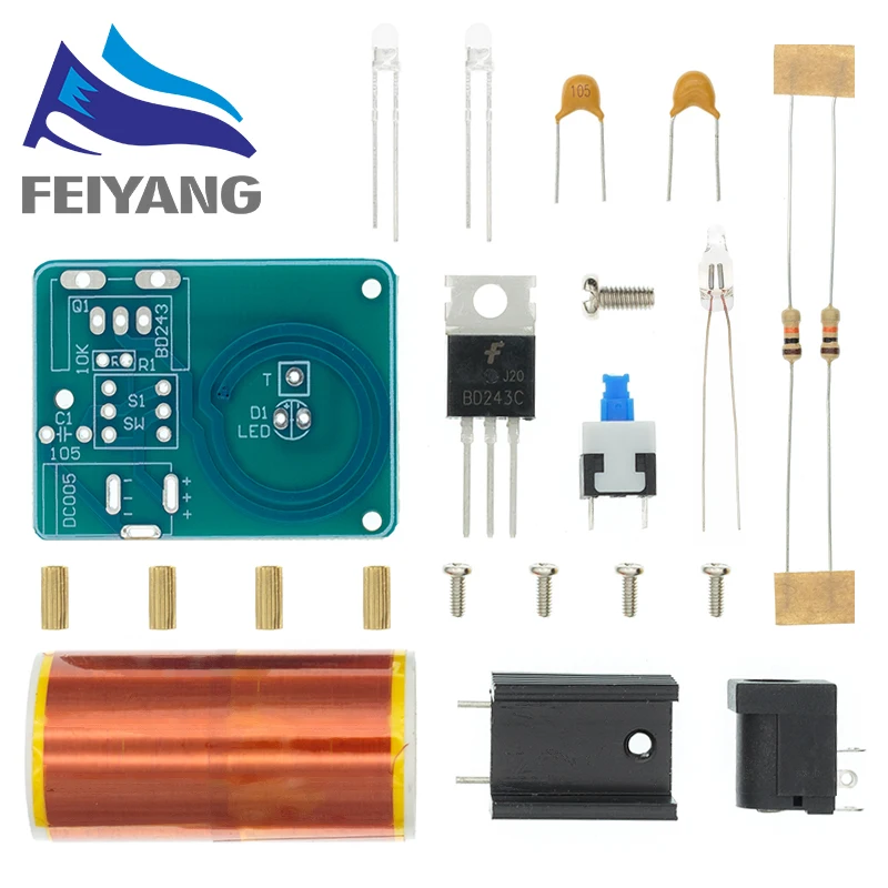 Mini Tesla Coil DIY Kit with Lights