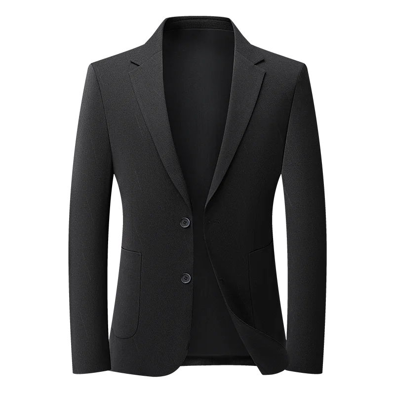 Men Elegant Blazers Black Coffee Colour Slim Fitting Suit Jacket Spring Summer Outfit Modern Gentleman's Wardrobe Staple Coat