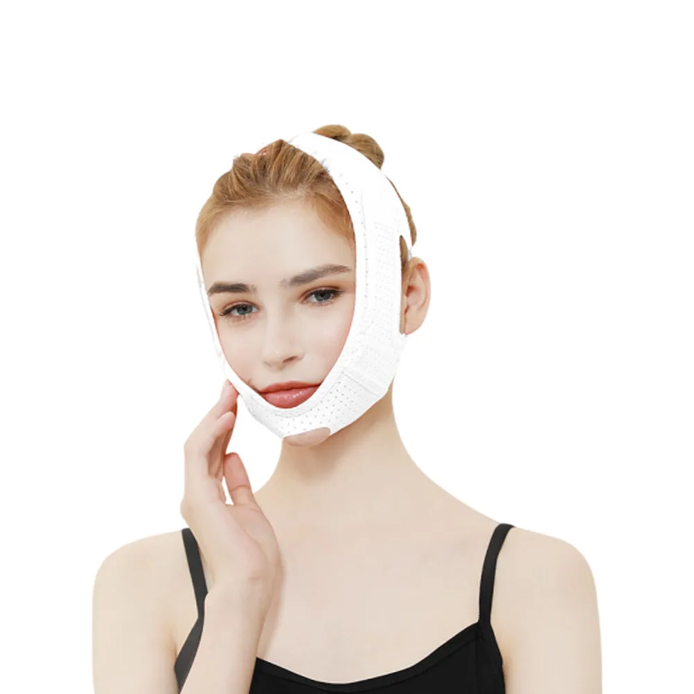 Face Lifting Mask Breathable White Masseter Muscle Chin Strap Support Slim Face Contour Comfort