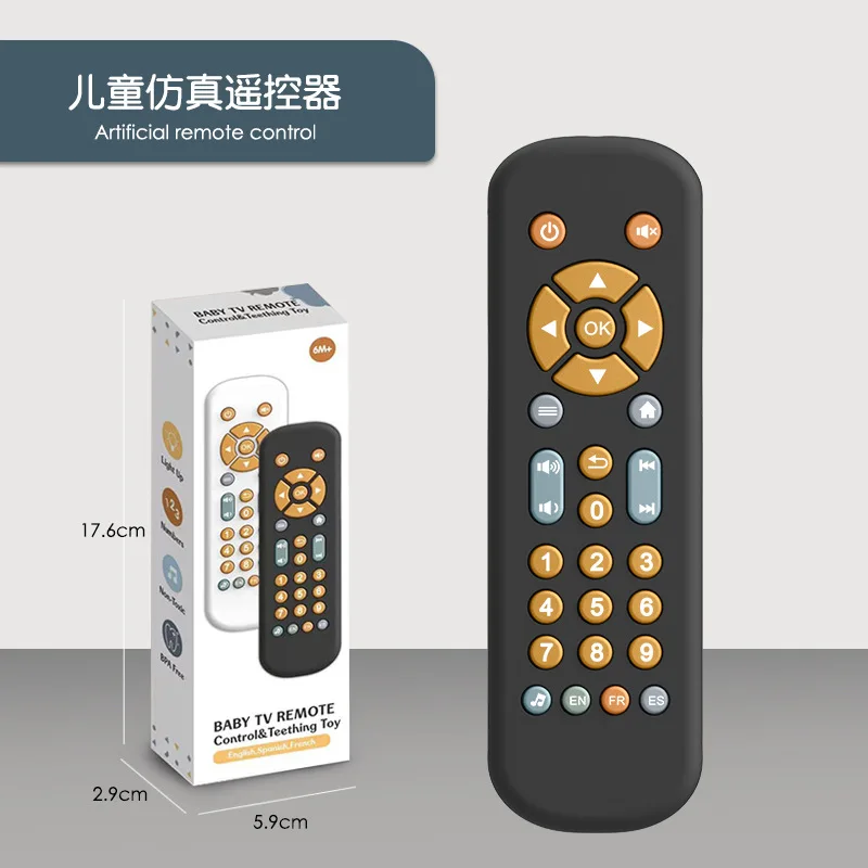 Baby Simulation TV Remote Control Toys Musical Light Sensory Kid Early Educational Learning Montessori Christmas present