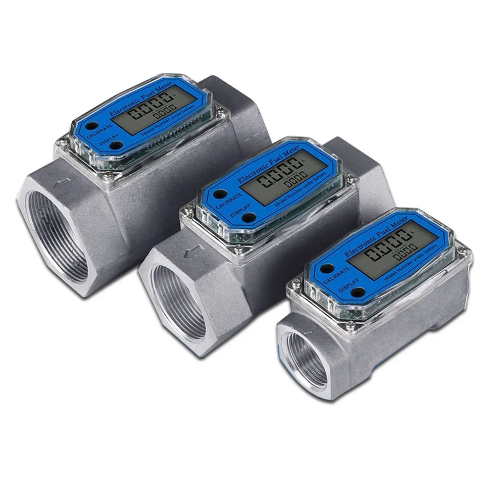 1''/1.5''/2'' Electronic Turbine Water Meter Precision Liquid Crystal Meter Liquid Flow Meter Diesel Gasoline Methanol Meter