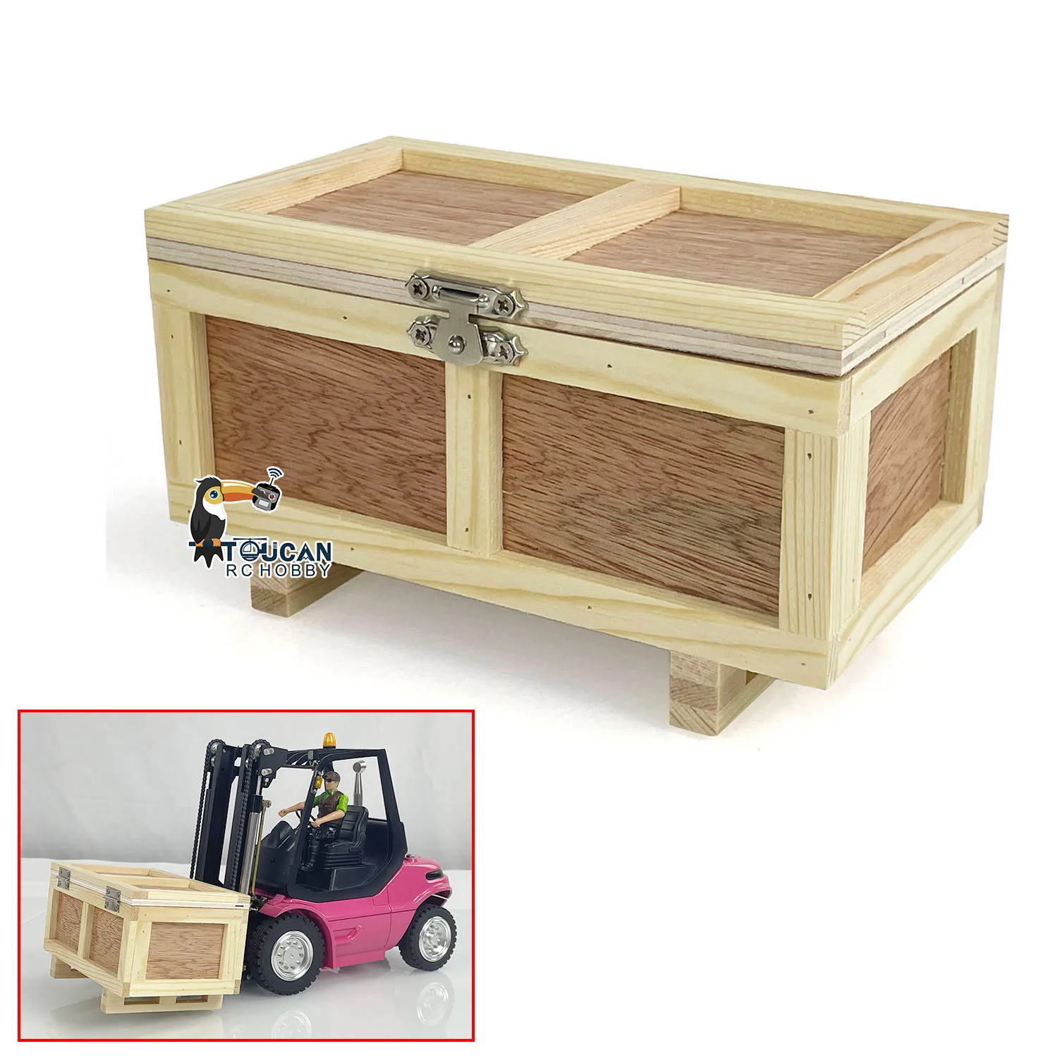 

In Stock Mini Wooden Box Toy for 1/14 1/12 RC Truck Hydraulic Forklift Construction Cars Vehicles Model Spare Parts Accessories