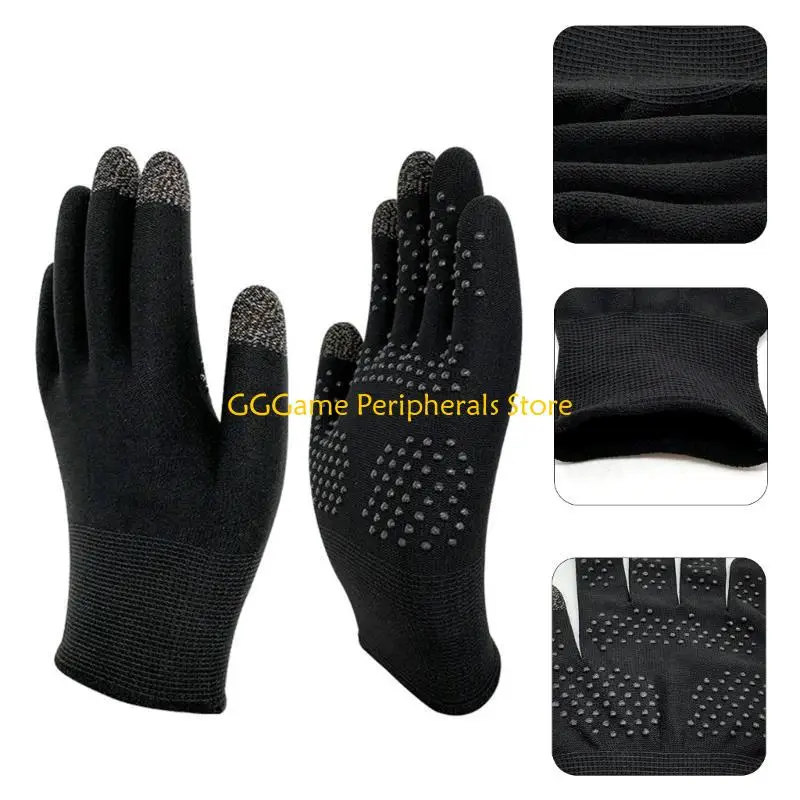 U55B Sweatproof Mobile Game Controller Finger Sleeves Touchable Screen Gaming Gloves