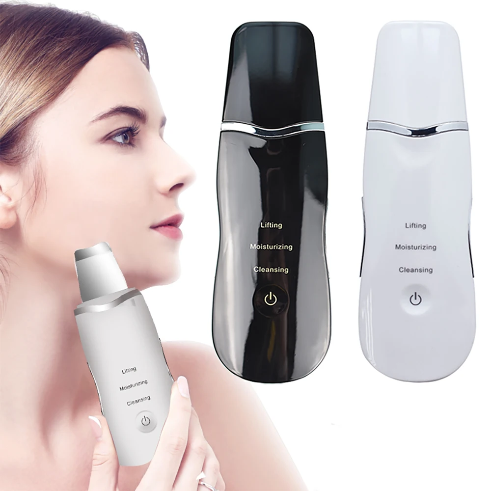 الكهربائية بالموجات فوق الصوتية الاهتزاز الوجه الجلد الغسيل شد الوجه تنظيف عميق مزيل الرؤوس السوداء الوجه المسام الأنظف ملعقة الوجه أداة