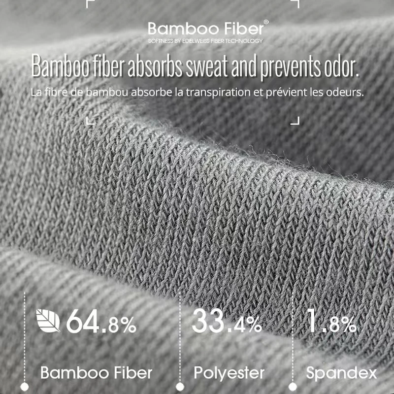 5 Pairs Bamboo Fiber Mens Socks Classic Business Crew Socks Spring Autumn Casual Comfortable Breathable Compression Bamboo Sox