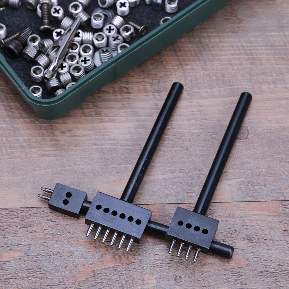 

3pcs ​​Leather Punch Sharp Tooth Leather Craft Prong Rust-free Hole Punches Stitching Not Distort for DIY Bags Belts Wallets