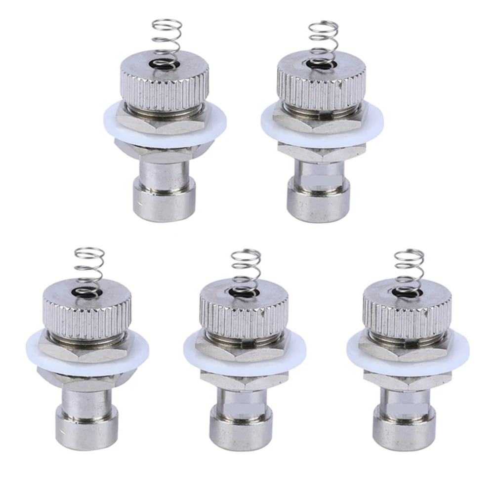 5PCS Gitarre Pedal Effektoren Push Button Schalter Kolben Mit Frühling Terminals 10,8 MM