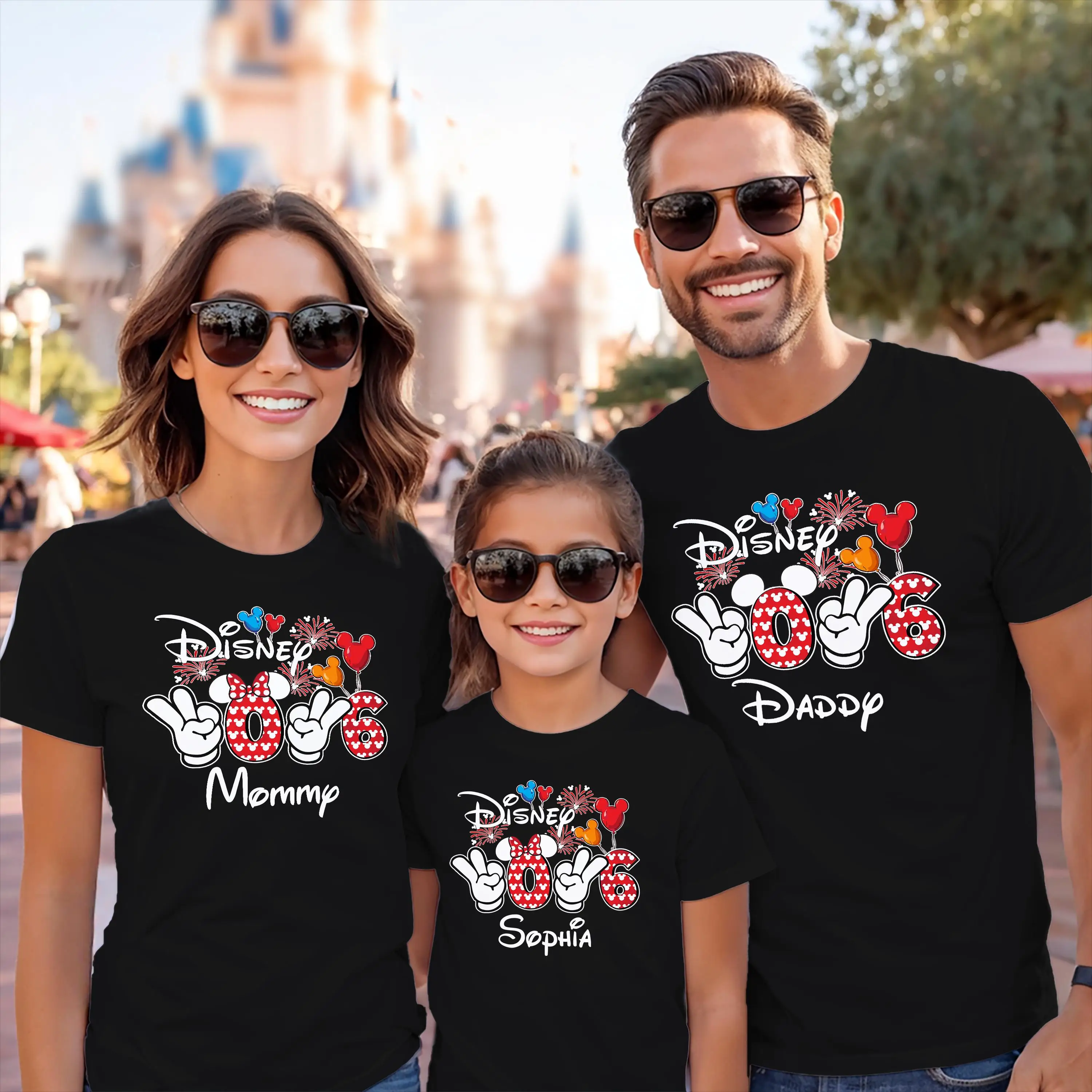 

Семейные футболки Disney 2026 для отпуска, высококачественные, 100% хлопок, оверсайз, унисекс, повседневные, в стиле Y2K, парные комплекты для взрослых и детей