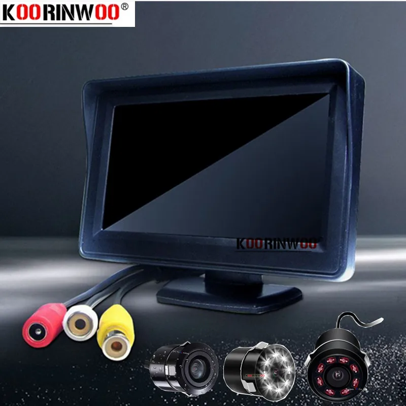 

Аксессуары для парковки автомобилей 4,3-дюймовый монитор Koorinwoo, экран автомобиля, видеосистема AV1/2, TFT-экран, авто для резервной камеры ночного видения