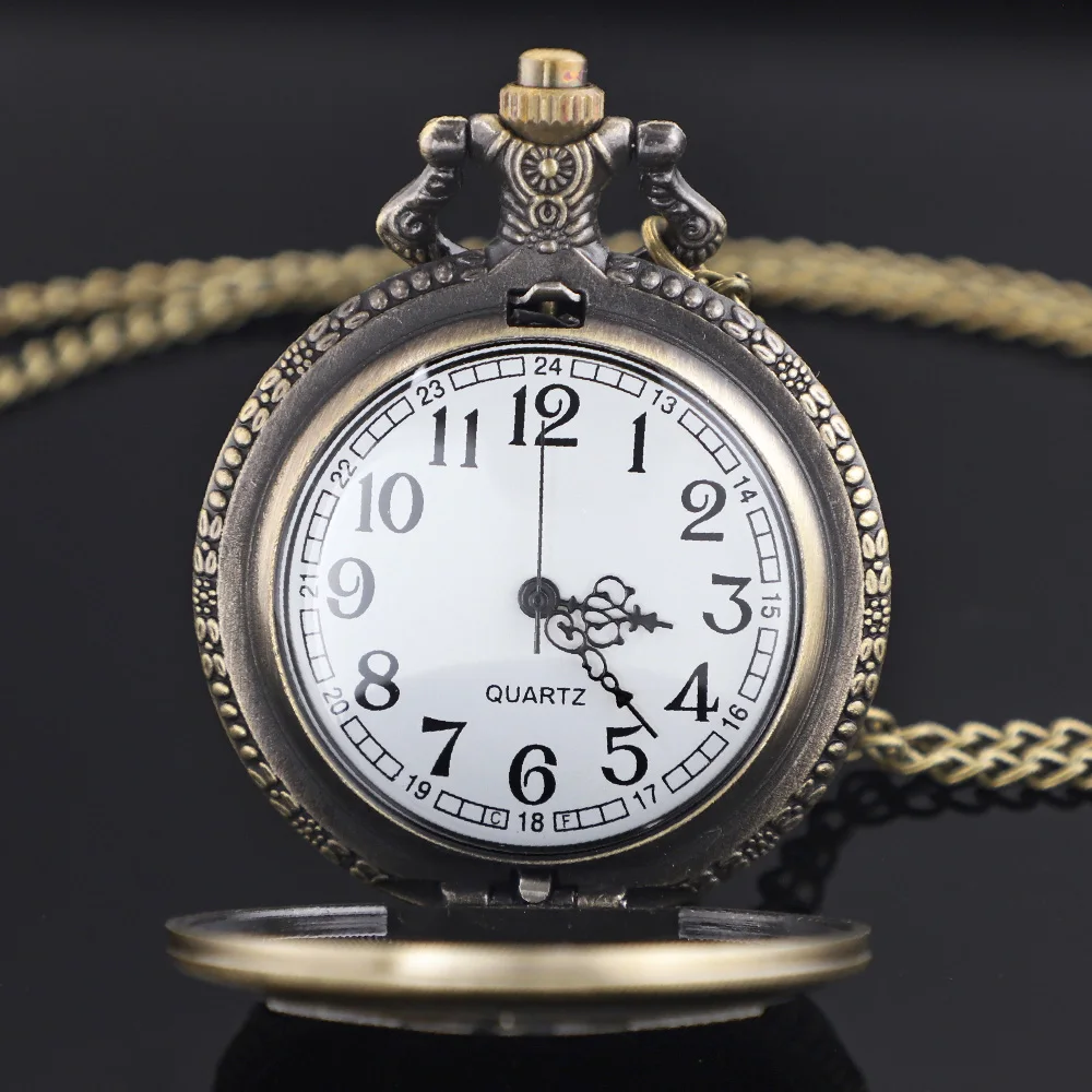 Steampunk البرونزية الاتحاد السوفياتي شارات السوفياتي المنجل المطرقة ساعة الجيب مع سلسلة ساعات الجيب للرجال النساء الساعات الرائعة على مدار الساعة