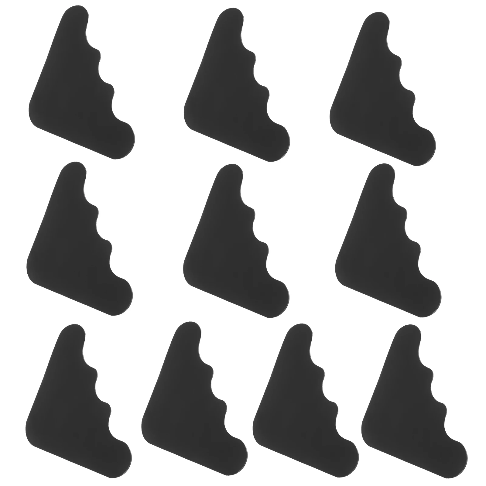 

10 Black PU Washable Reusable Rug Stickers Carpet Grippers Non Slip Pad for Hardwood Tile Floor Bath Room Anti Curling
