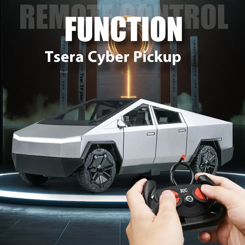 Cross border popular 1:14 Tesla Cyber Pickup Remote Control Car Children's Large Remote Control Car Toy Wholesale Customization