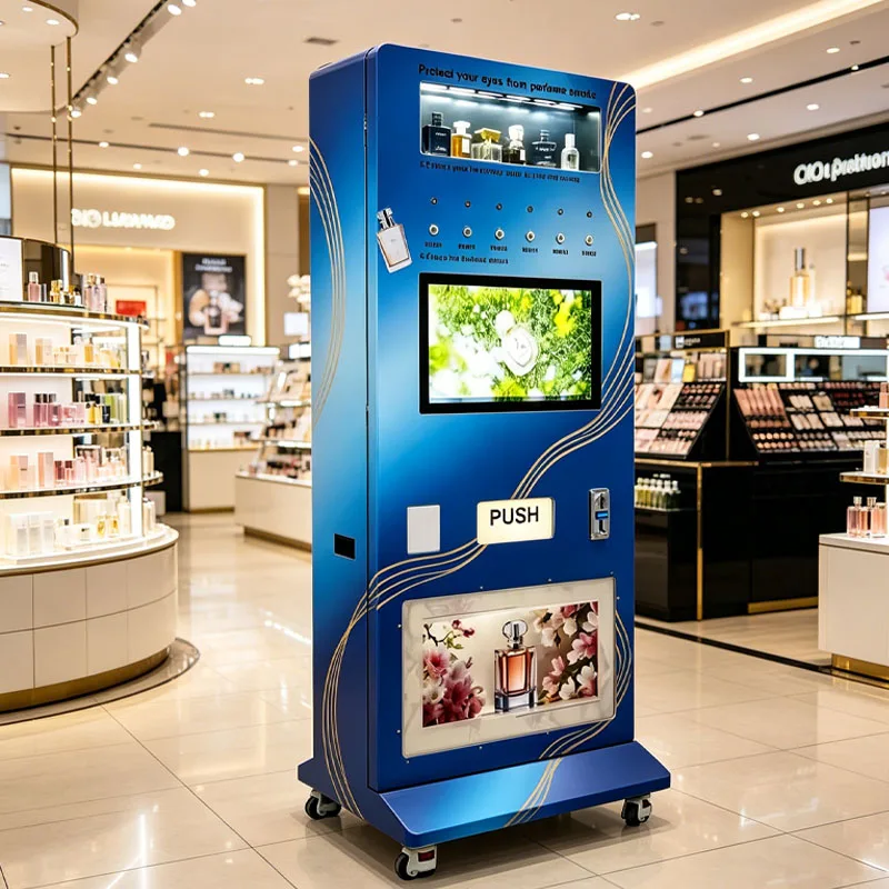 Fragrance Vending Machine Automatic Perfume Sampling System with Touch Screen and Full Bottle Retail Wholesale Customized