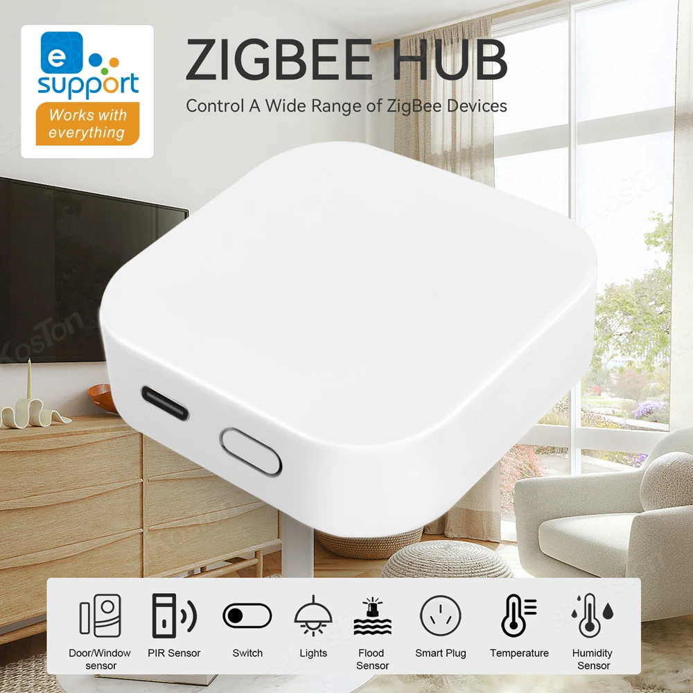 eWeLink App ZigBee Gateway Smart Home Automation Device Wireless Bridge Hub for ZigBee 3.0 to WiFi Works with Alexa Google Alice